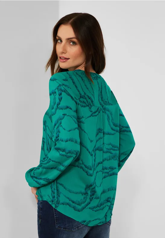 Chemisier en viscose multicolore smaragd green