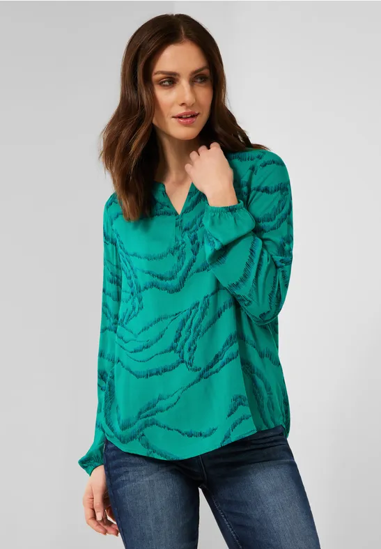 Chemisier en viscose multicolore smaragd green