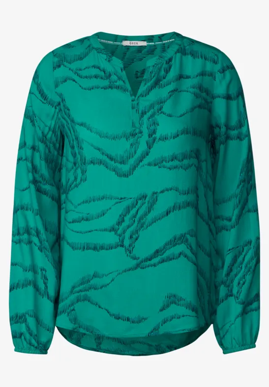 Chemisier en viscose multicolore smaragd green