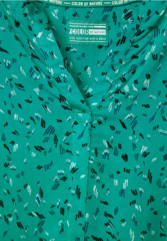 Blouse met onopvallend patroon smaragd green