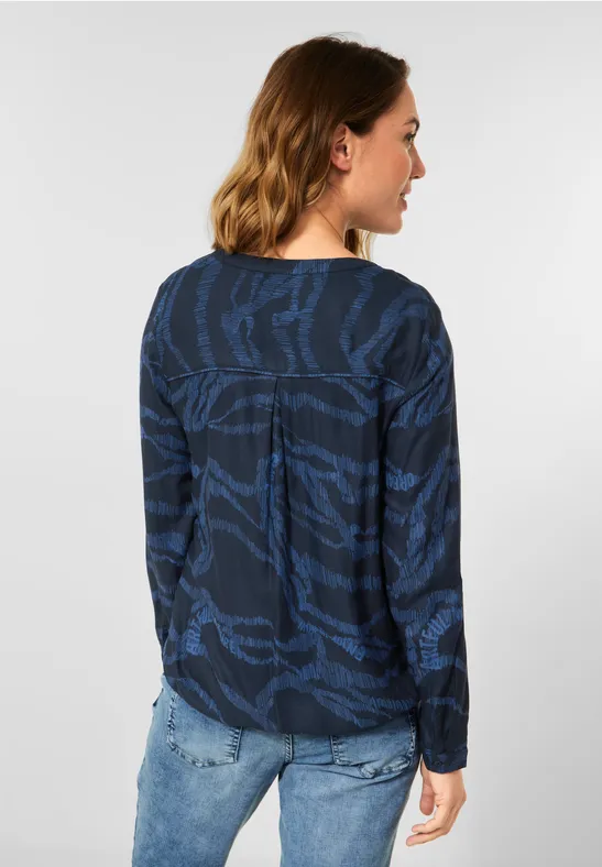 Viscose blouse deep blue