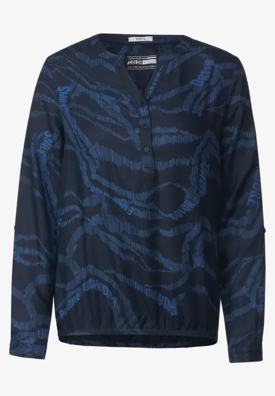 Viscose blouse deep blue