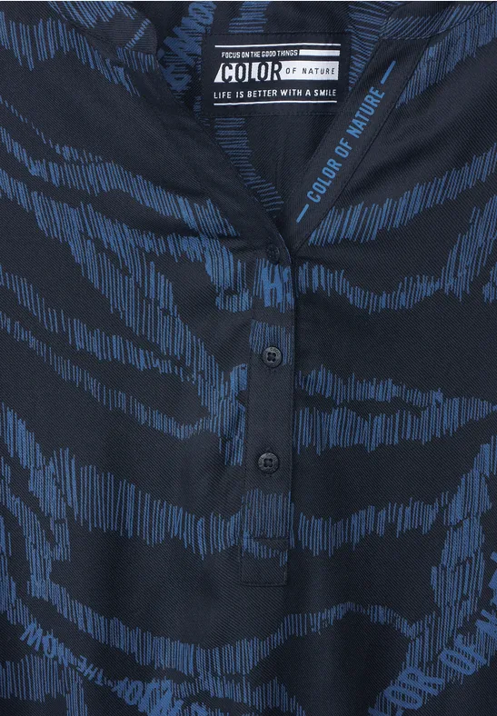 Viscose blouse deep blue