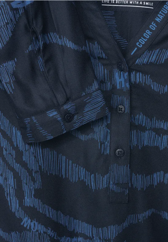 Viscose blouse deep blue