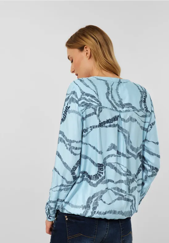Viscose blouse faded blue