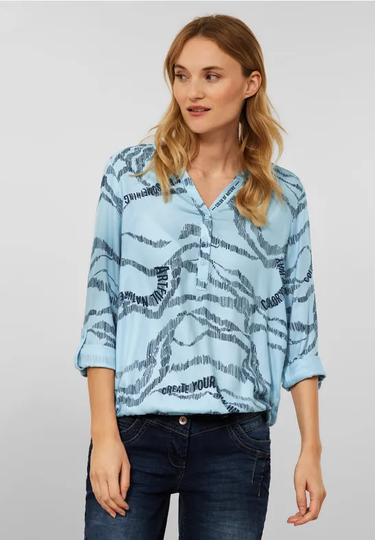 Viscose blouse faded blue