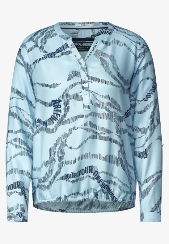 Viscose blouse faded blue