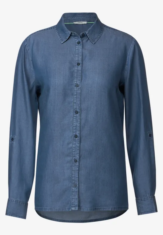 Chemisier en lyocell mid blue wash
