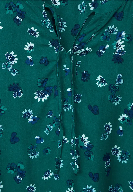Blouse met print smaragd green