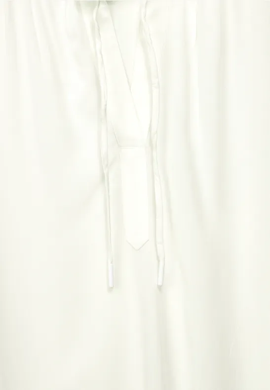 Materialmix Bluse pure off white