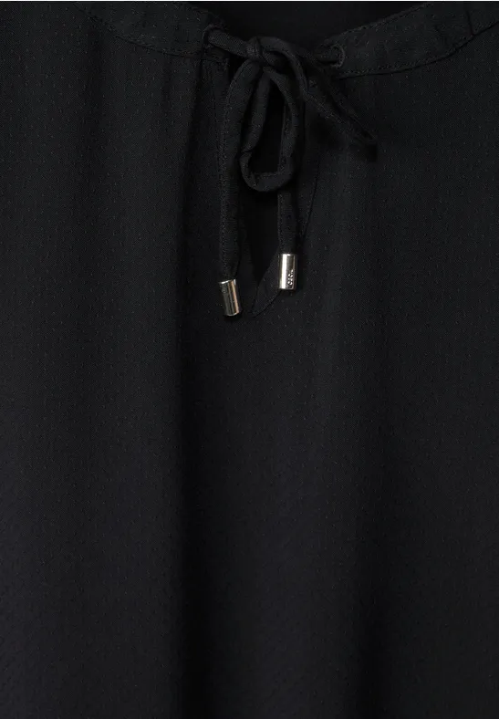 Bluse mit Tunikabändchen Black