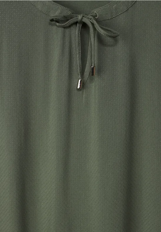 Bluse mit Tunikabändchen desert olive green