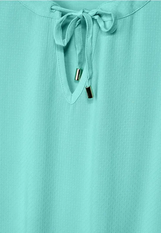 Bluse mit Tunikabändchen cool mint green