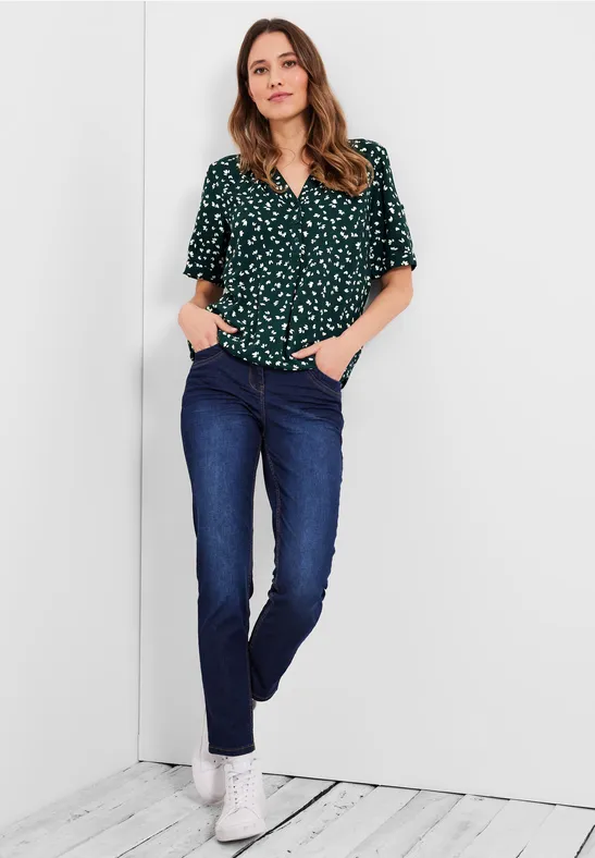 Blouse met kort knooppasje original jail striped