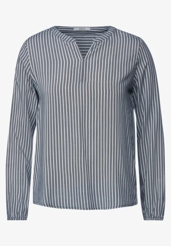 Blouse met gestreept patroon deep blue