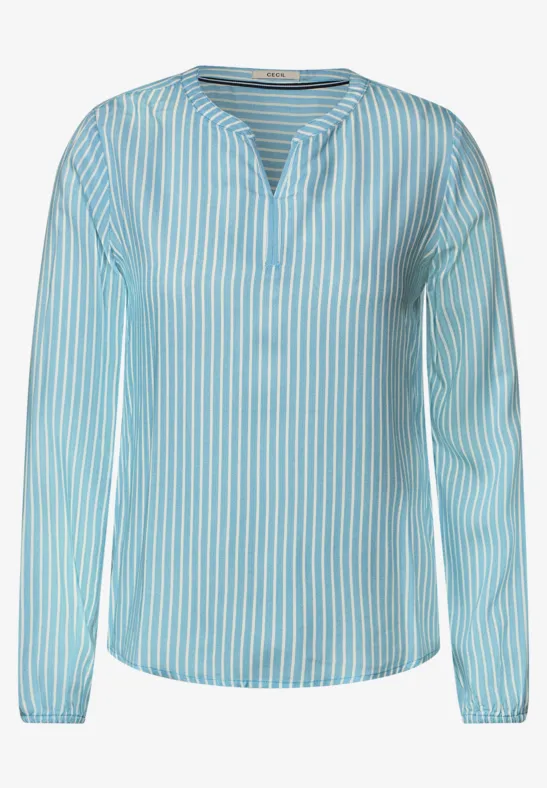 Blouse met gestreept patroon club blue