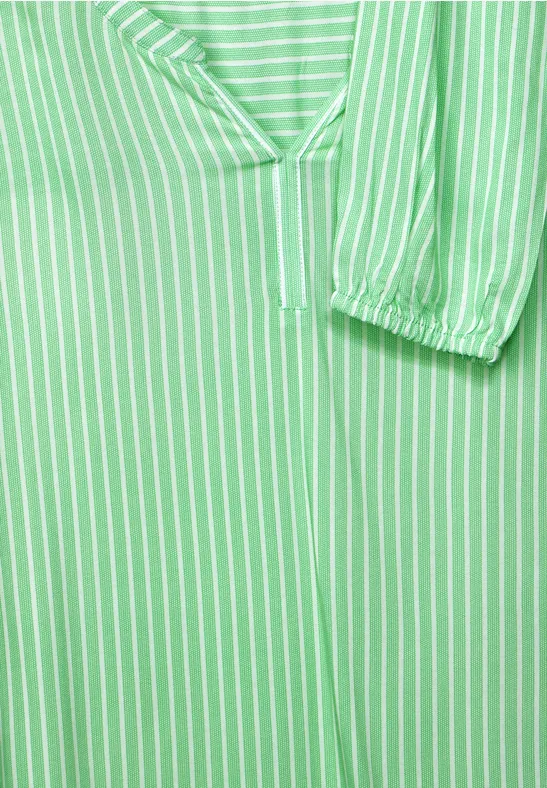 Blouse met gestreept patroon smash green