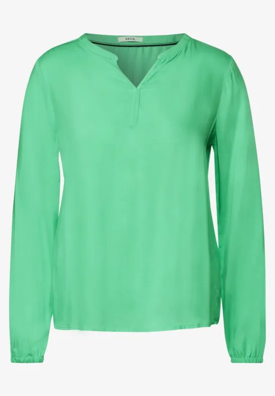 Bluse in Unifarbe smash green