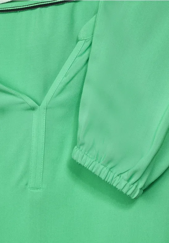 Bluse in Unifarbe smash green