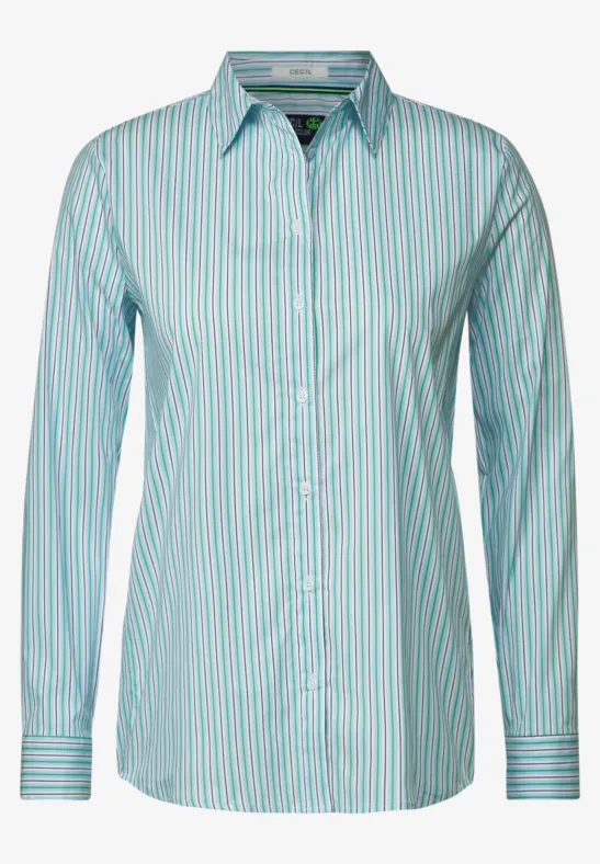 Longbluse mit Streifen smash green