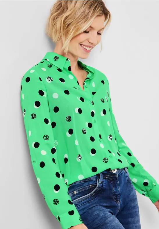 Blouse met print smash green