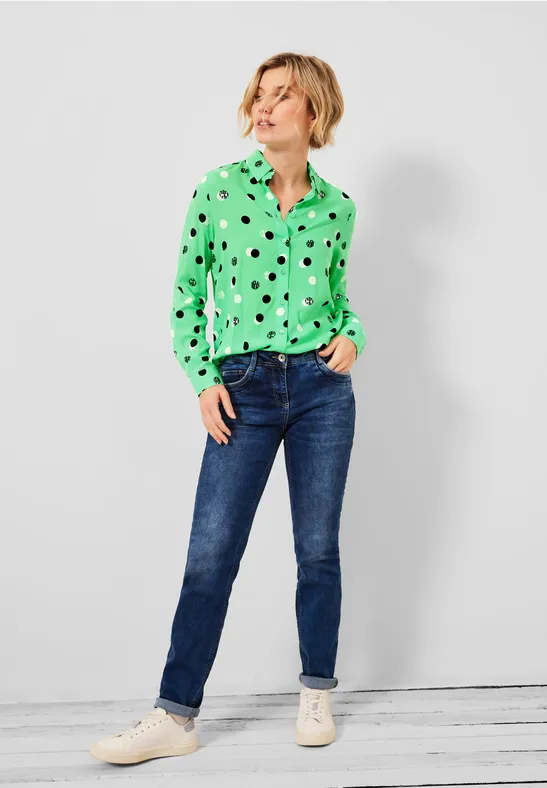 Blouse met print smash green