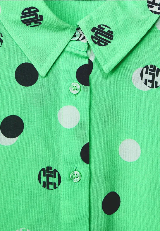Blouse met print smash green