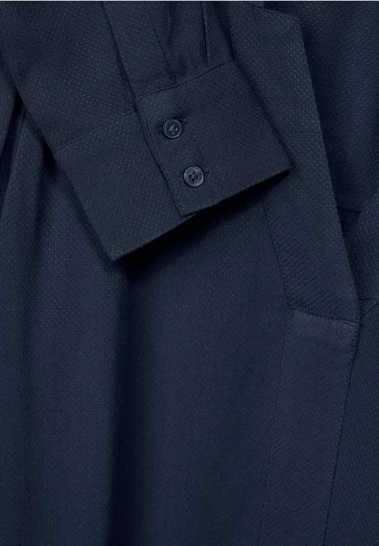 Lange blouse in effen kleur deep blue