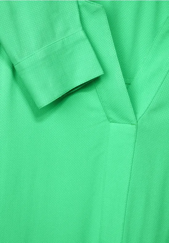 Lange blouse in effen kleur smash green