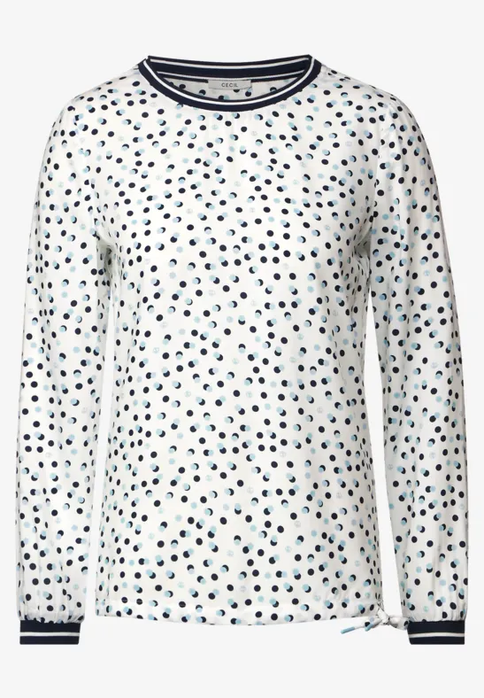 Minimalprint Bluse vanilla white