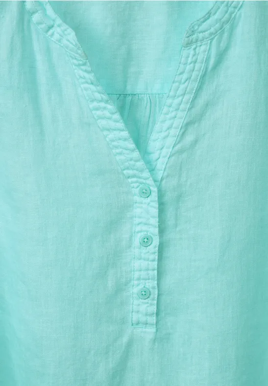 Chemisier en lin de couleur unie mint green
