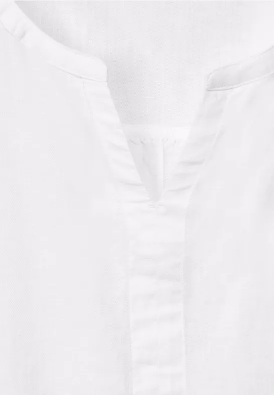 Top im Leinenmix White