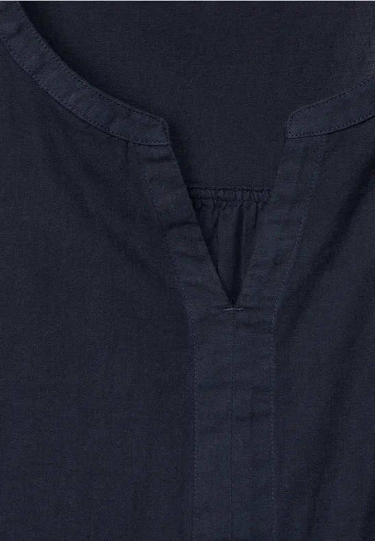 Top im Leinenmix deep blue
