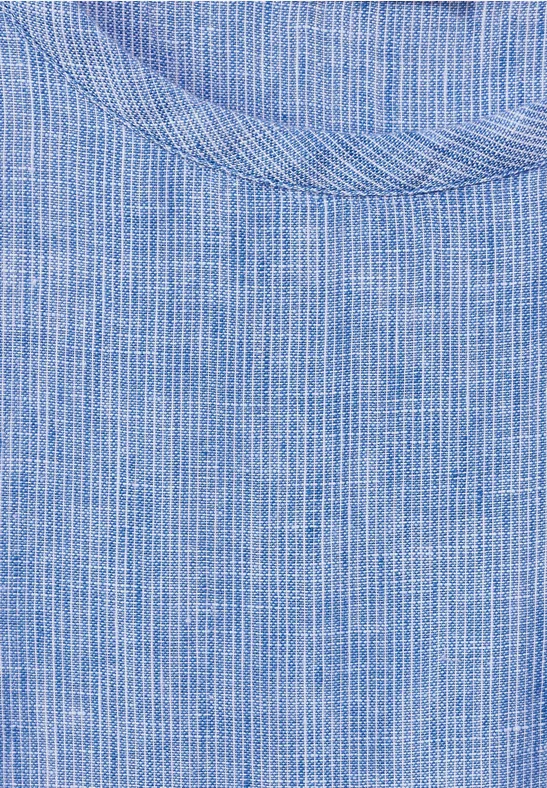 Leinenbluse mit Knotendetail marina blue