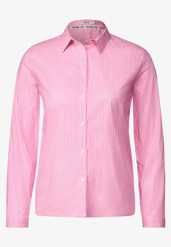 Blouse met gestreept patroon fresh pink