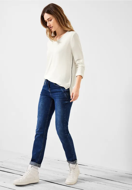 Dobby viscose blouse vanilla white