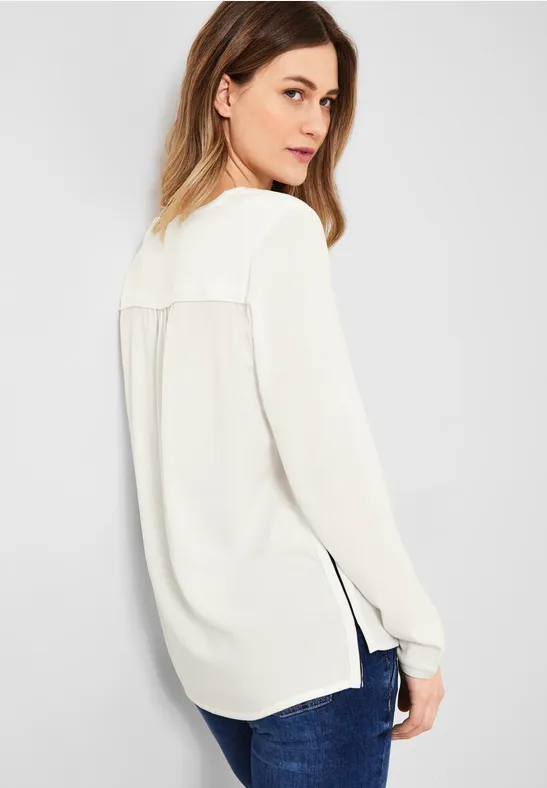 Dobby viscose blouse vanilla white