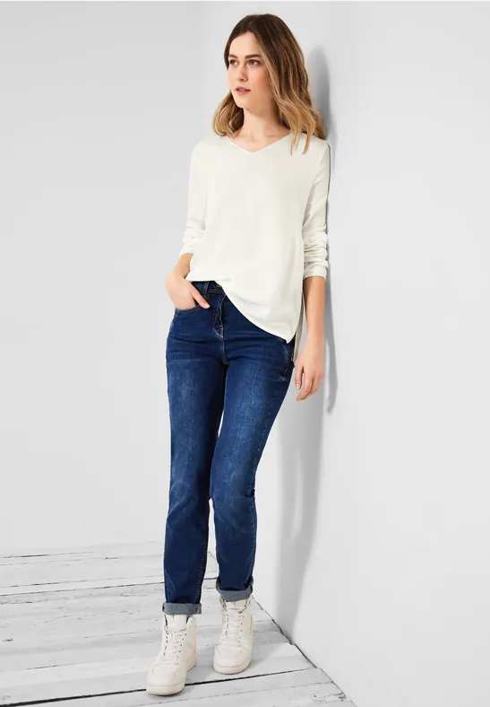 Dobby viscose blouse vanilla white
