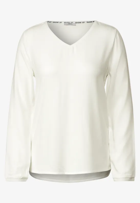 Dobby viscose blouse vanilla white
