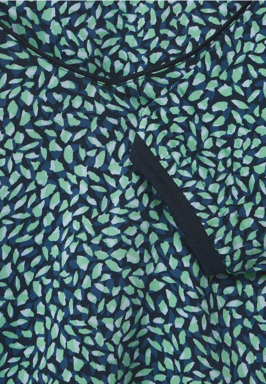 Blouse met onopvallend patroon smash green