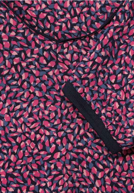 Blouse met onopvallend patroon fresh pink