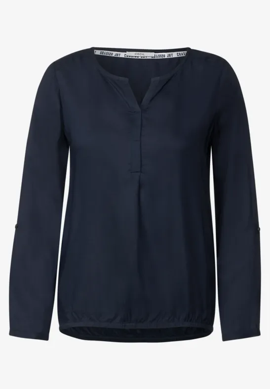 Blouse met elastische zoom deep blue