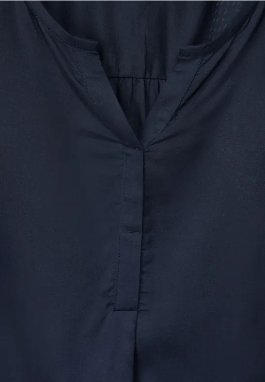 Blouse met elastische zoom deep blue