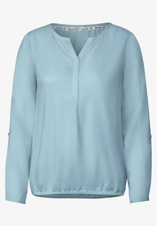 Blouse met elastische zoom faded blue