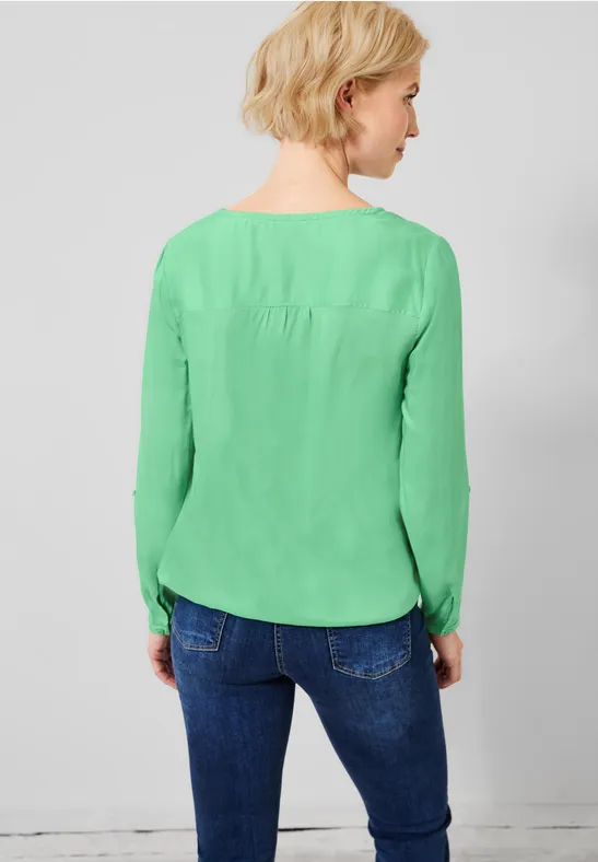 Blouse met elastische zoom smash green