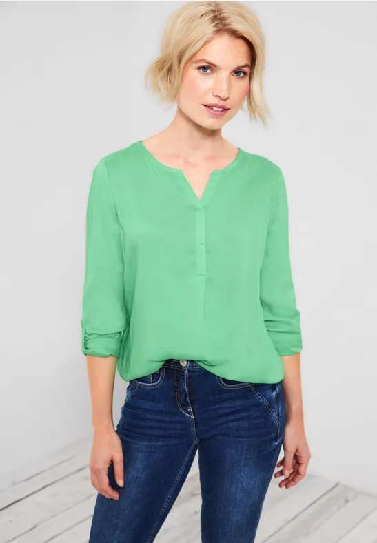 Blouse met elastische zoom smash green