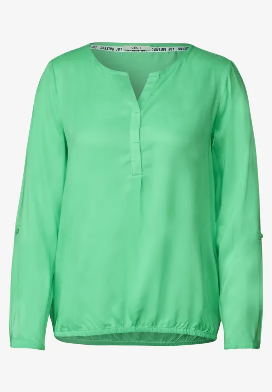 Blouse met elastische zoom smash green