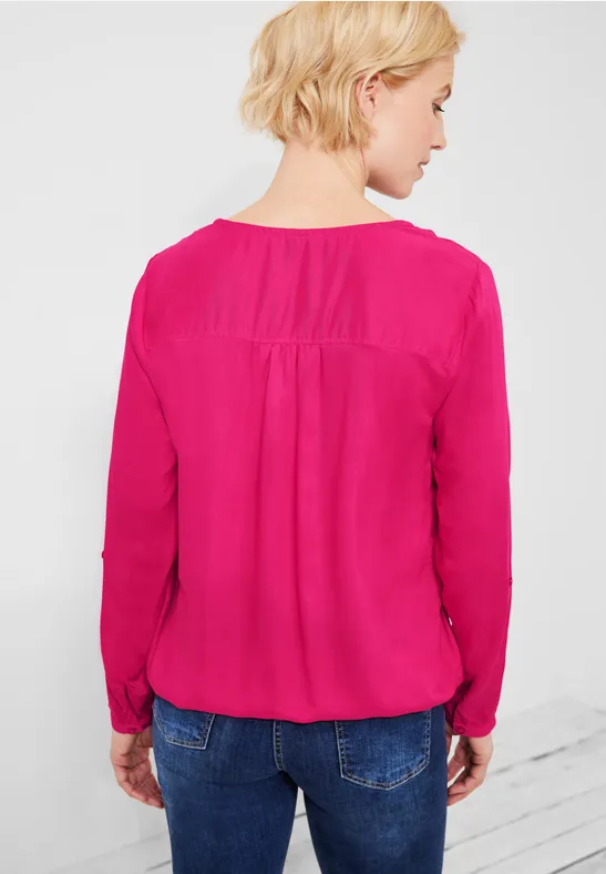 Blouse met elastische zoom fresh pink
