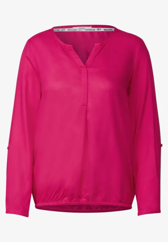 Blouse met elastische zoom fresh pink