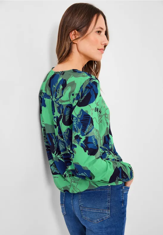 Bluse im Multicolorprint smash green